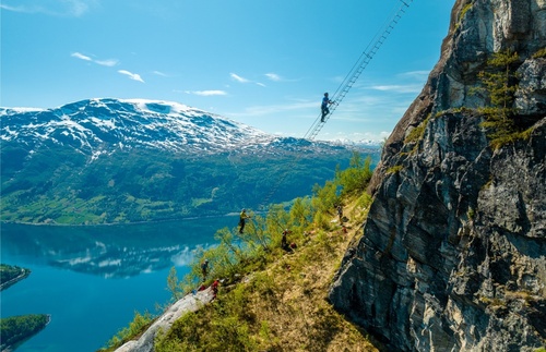 Would You Climb This Scary Ladder "Floating in Thin Air" Above Norwegian Fjords? | Frommer's